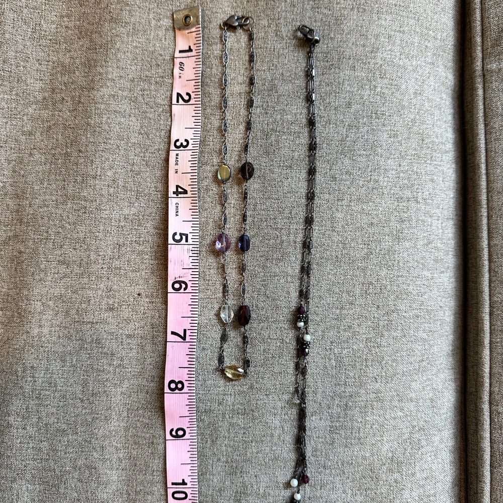 Set of two coordinating necklaces.